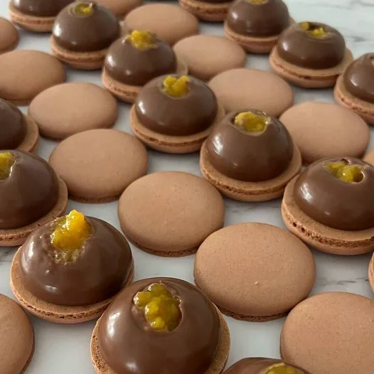 Chocolate Ice Cream With Passion Fruit