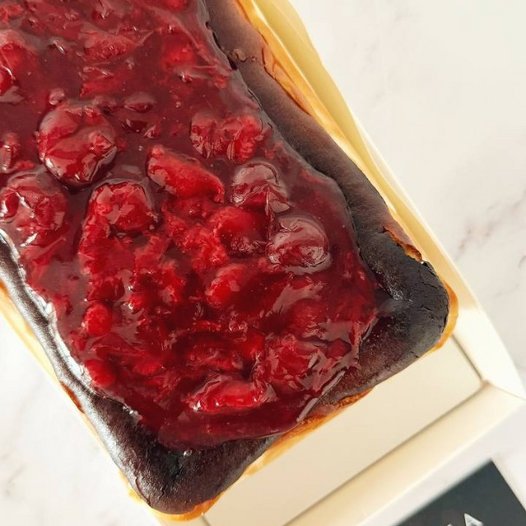 Loaf Pan Almond Tonka Bean Basque Cheesecake