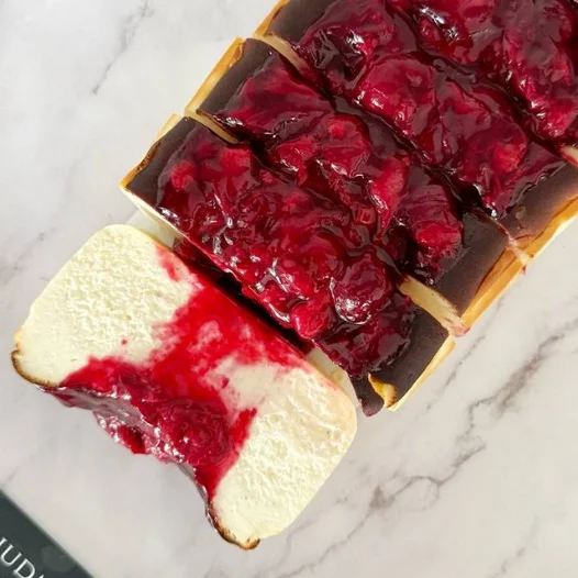 Loaf Pan Almond Tonka Bean Basque Cheesecake