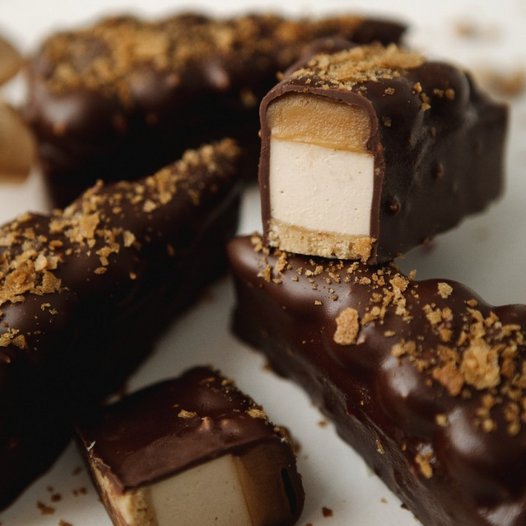 Hazelnut Caramel Cheesecake Sticks