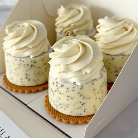 Poppy Seed Cherry Mini Cheesecakes