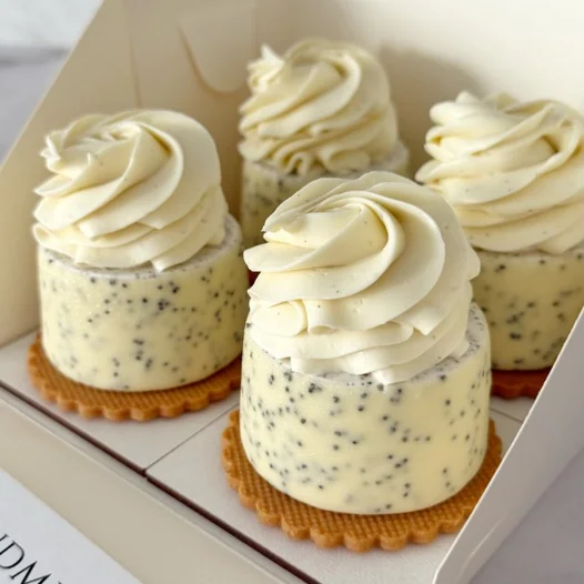 Poppy Seed Cherry Mini Cheesecakes